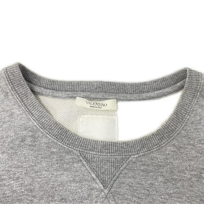 VALENTINO ヴァレンティノ Gray Rockstud Sweatshirt Top