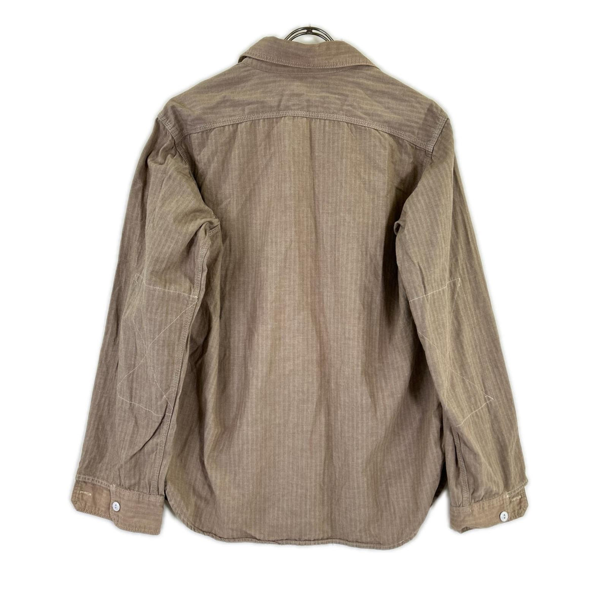 Engineered Garments エンジニアードガーメンツ ベージュ ストライプ ワークシャツ トップス