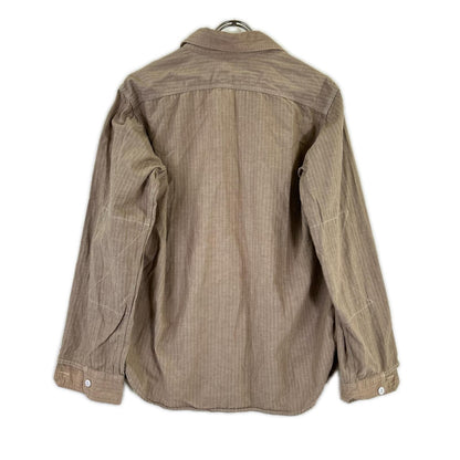 Engineered Garments エンジニアードガーメンツ ベージュ ストライプ ワークシャツ トップス