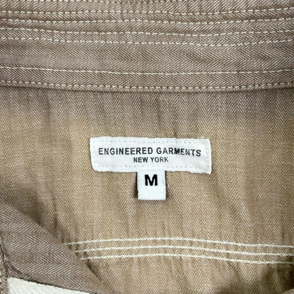 Engineered Garments エンジニアードガーメンツ ベージュ ストライプ ワークシャツ トップス