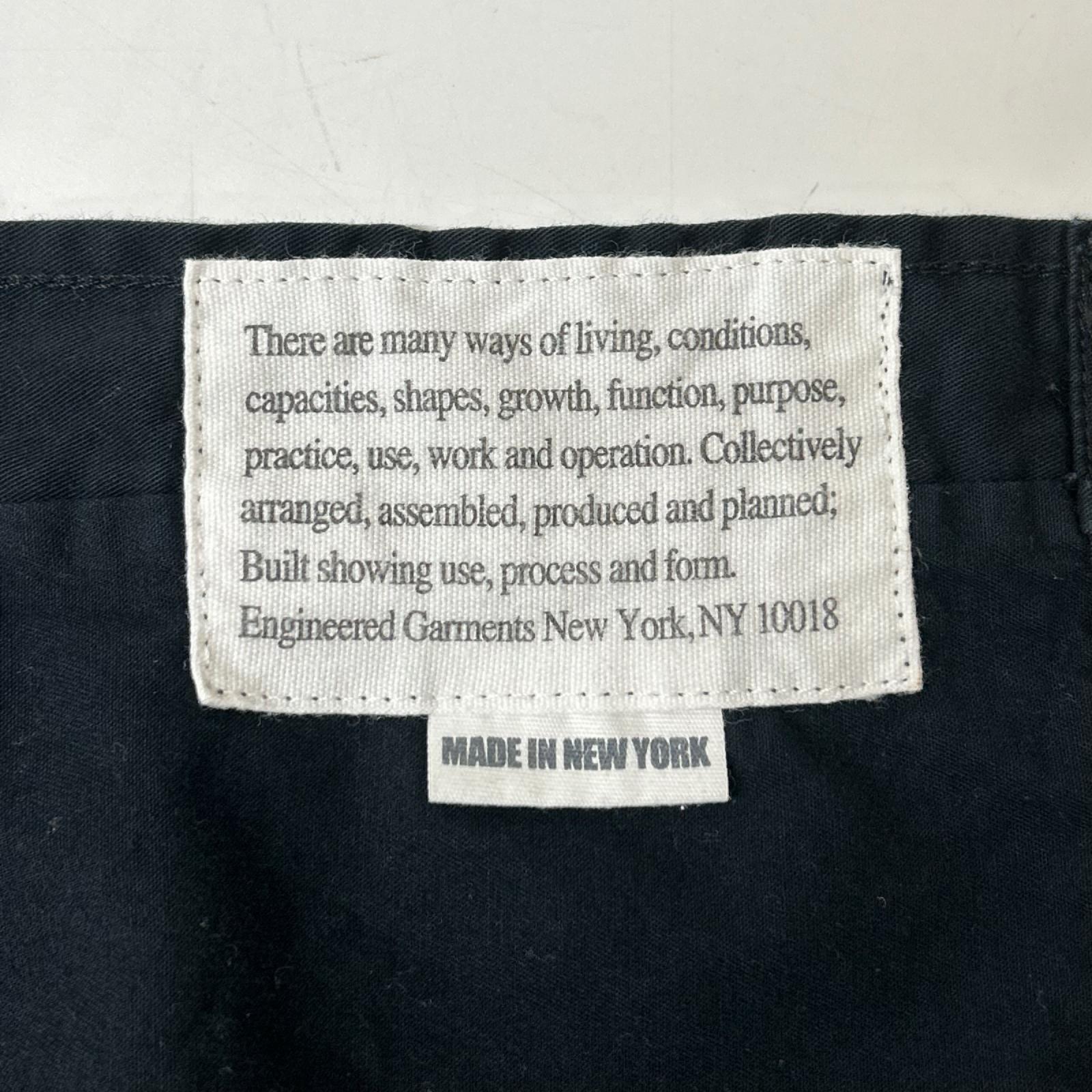 Engineered Garments エンジニアードガーメンツ ブラック コットン ダイヤモンドステッチ ワークシャツ トップス