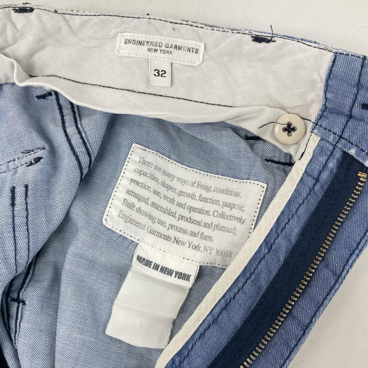 Engineered Garments エンジニアードガーメンツ ブルー ベイカーパンツ ボトムス