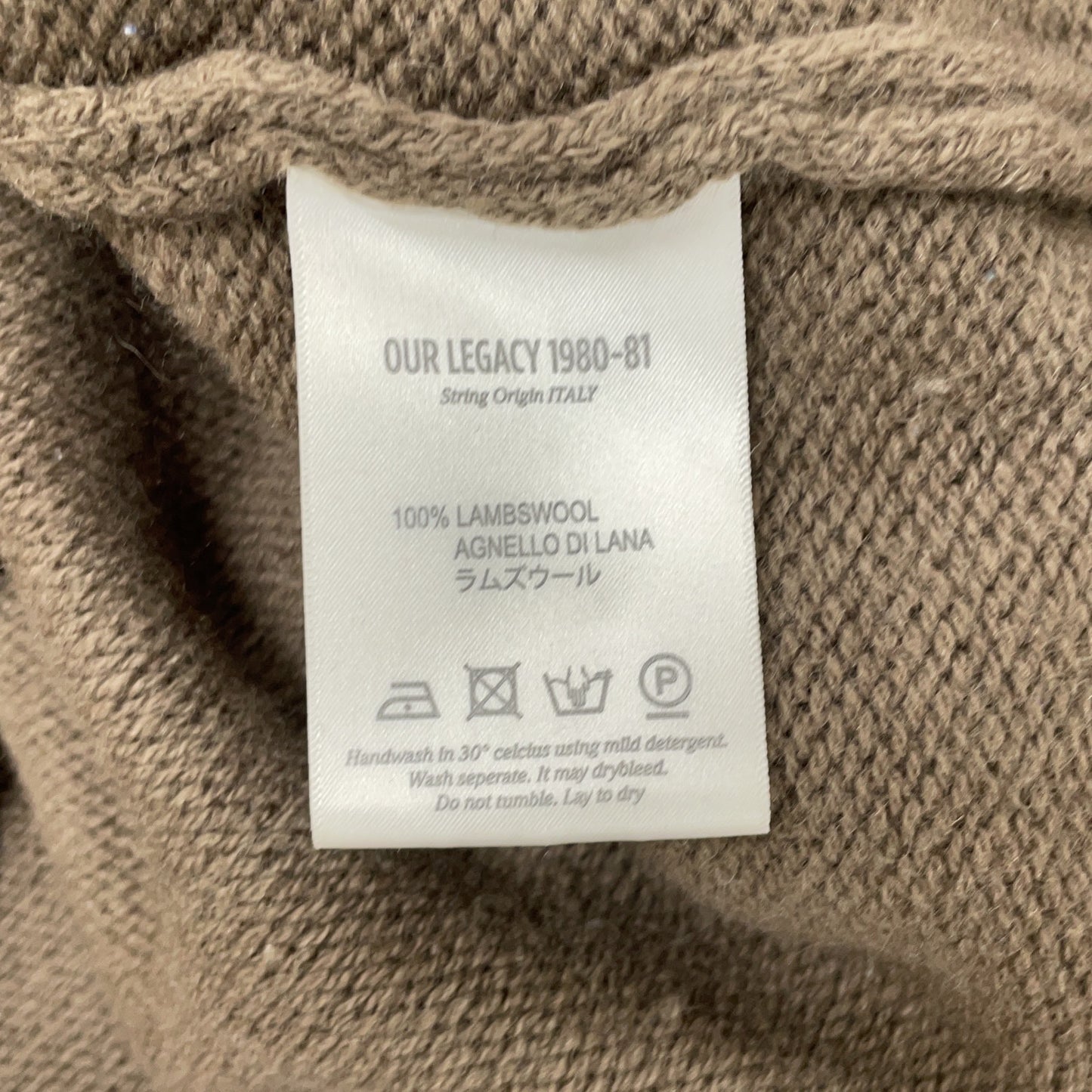 OurLegacy アワーレガシー ブラウン ラムズウール カーディガン トップス