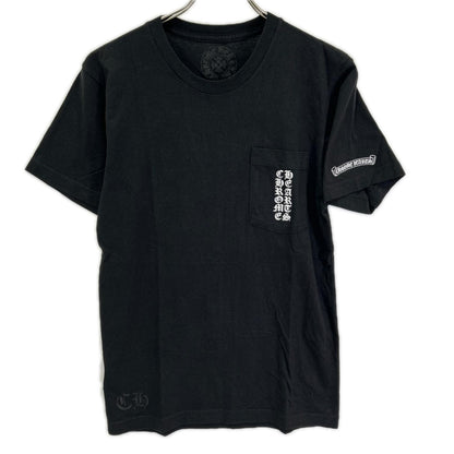 Chrome hearts クロムハーツ ブラック Osaka Scroll Label Logo Tee トップス