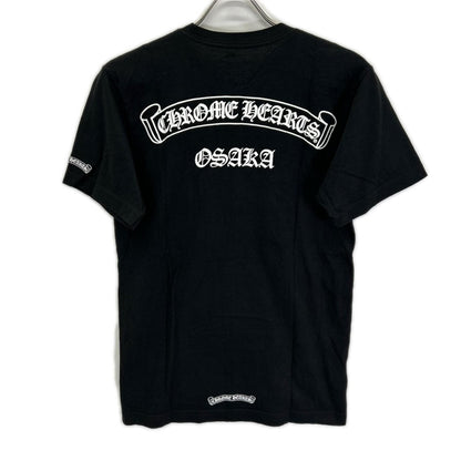 Chrome hearts クロムハーツ ブラック Osaka Scroll Label Logo Tee トップス