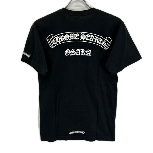 Chrome hearts クロムハーツ ブラック Osaka Scroll Label Logo Tee トップス