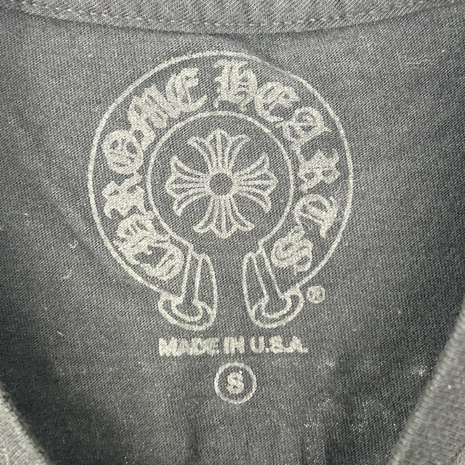 Chrome hearts クロムハーツ ブラック Osaka Scroll Label Logo Tee トップス