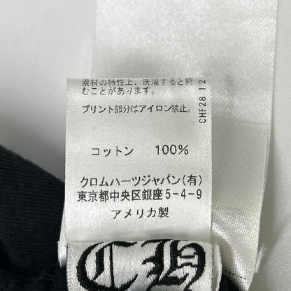 Chrome hearts クロムハーツ ブラック Osaka Scroll Label Logo Tee トップス