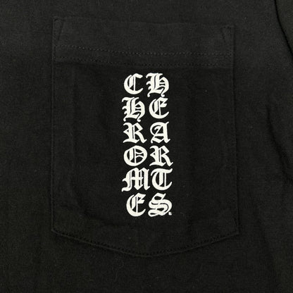 Chrome hearts クロムハーツ ブラック Osaka Scroll Label Logo Tee トップス