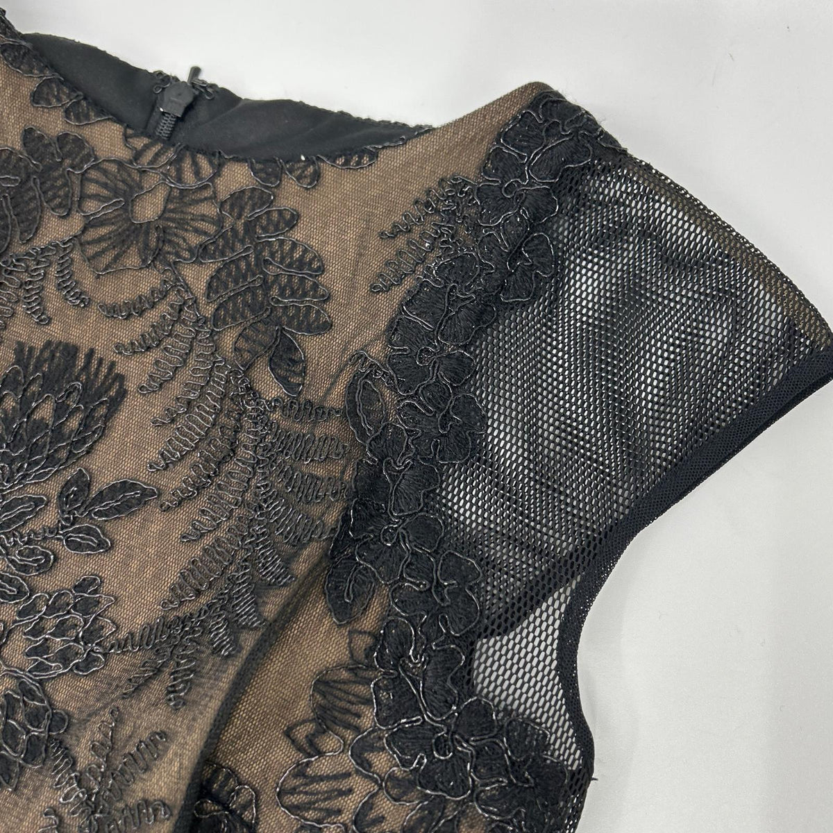 TADASHI SHOJI タダシショージ AUL16592M Black Sleeveless Lace Dress Dress
