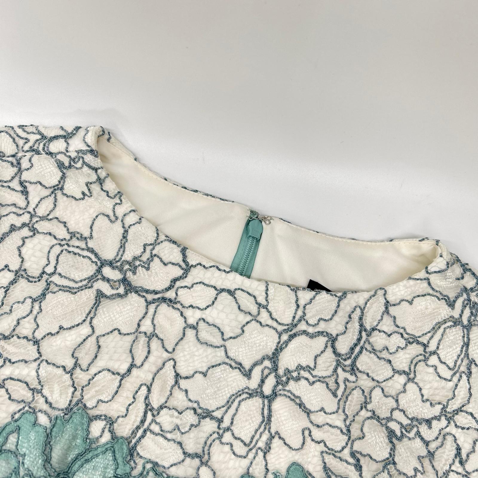 TADASHI SHOJI タダシショージ AKH1695MJ ライトグリーン 花柄レース ノースリーブワンピース ワンピース