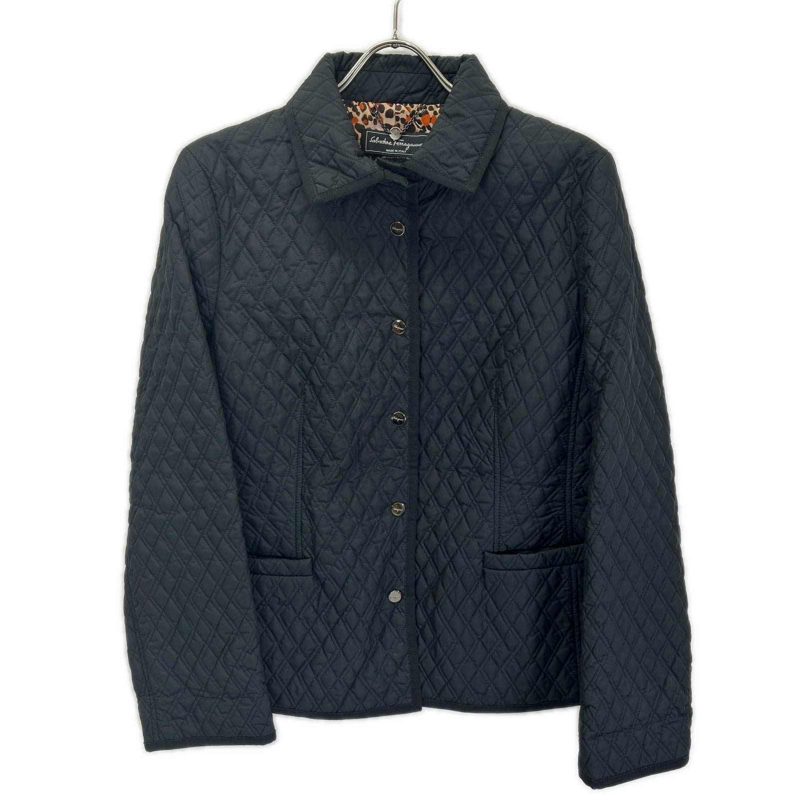 SalvatoreFerragamo サルバトーレフェラガモ ブラック キルティングジャケット ジャケット