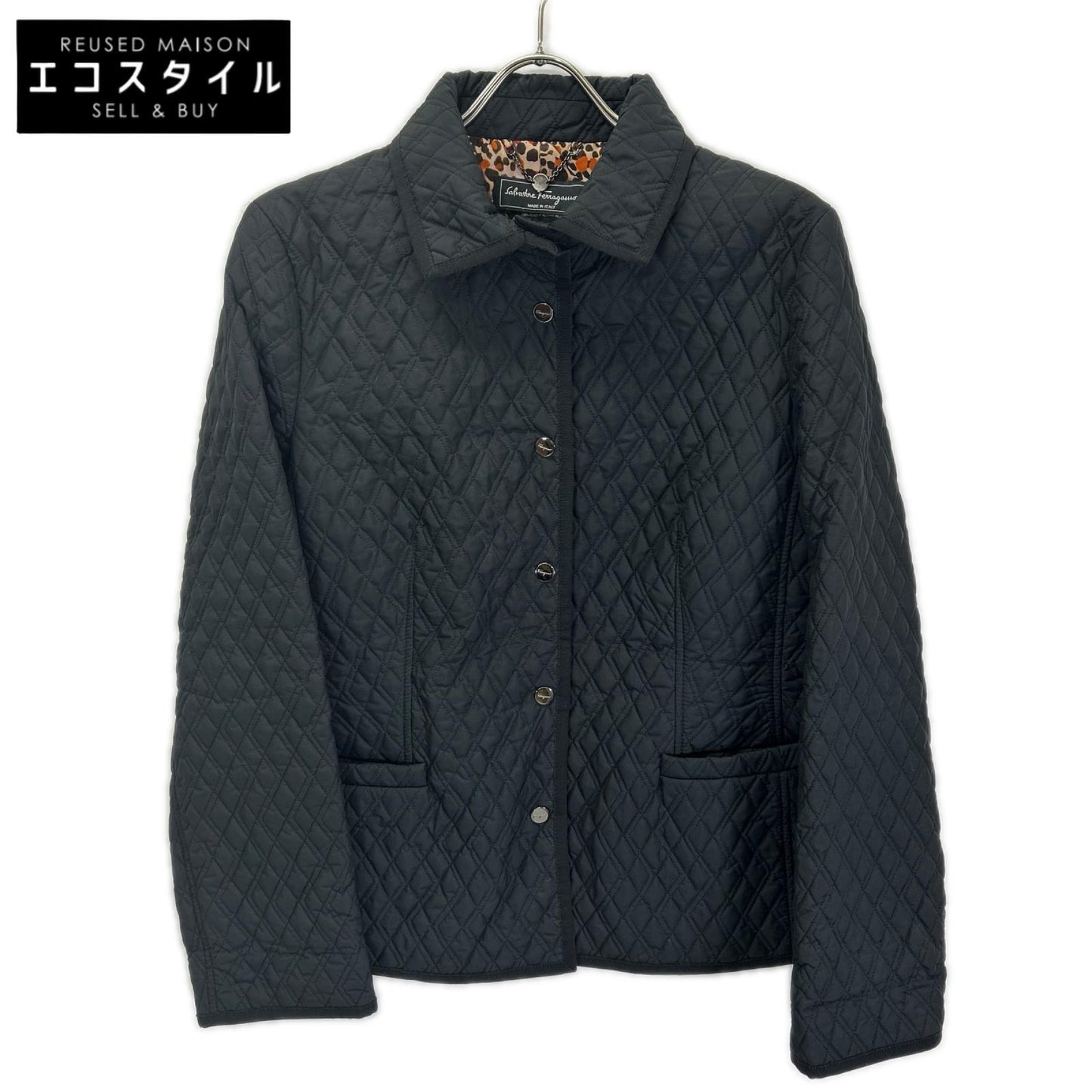 SalvatoreFerragamo サルバトーレフェラガモ ブラック キルティングジャケット ジャケット