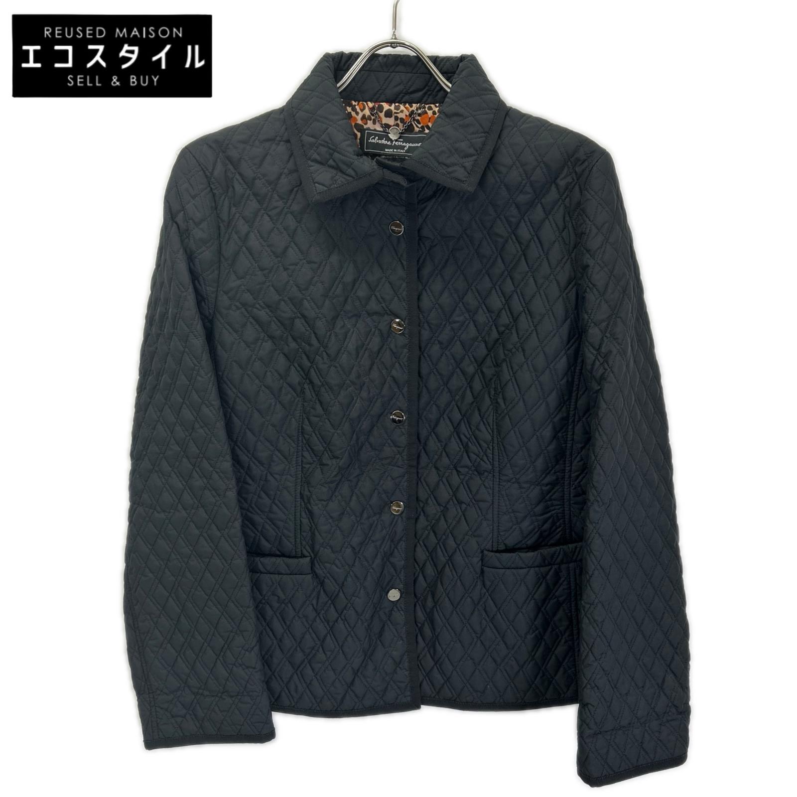 SalvatoreFerragamo サルバトーレフェラガモ ブラック キルティングジャケット ジャケット