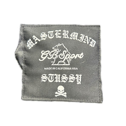 mastermind マスターマインド ×ステューシー 7750 スカル刺繍 袖レザースタジャン ジャケット
