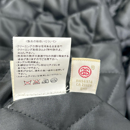 mastermind マスターマインド ×ステューシー 7750 スカル刺繍 袖レザースタジャン ジャケット