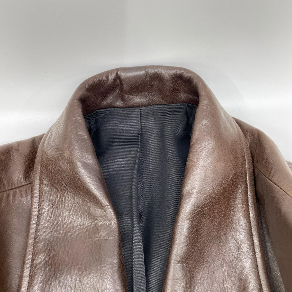 agnes b アニエスベー HOMME フランス製 ブラウン レザーテーラードジャケット ジャケット