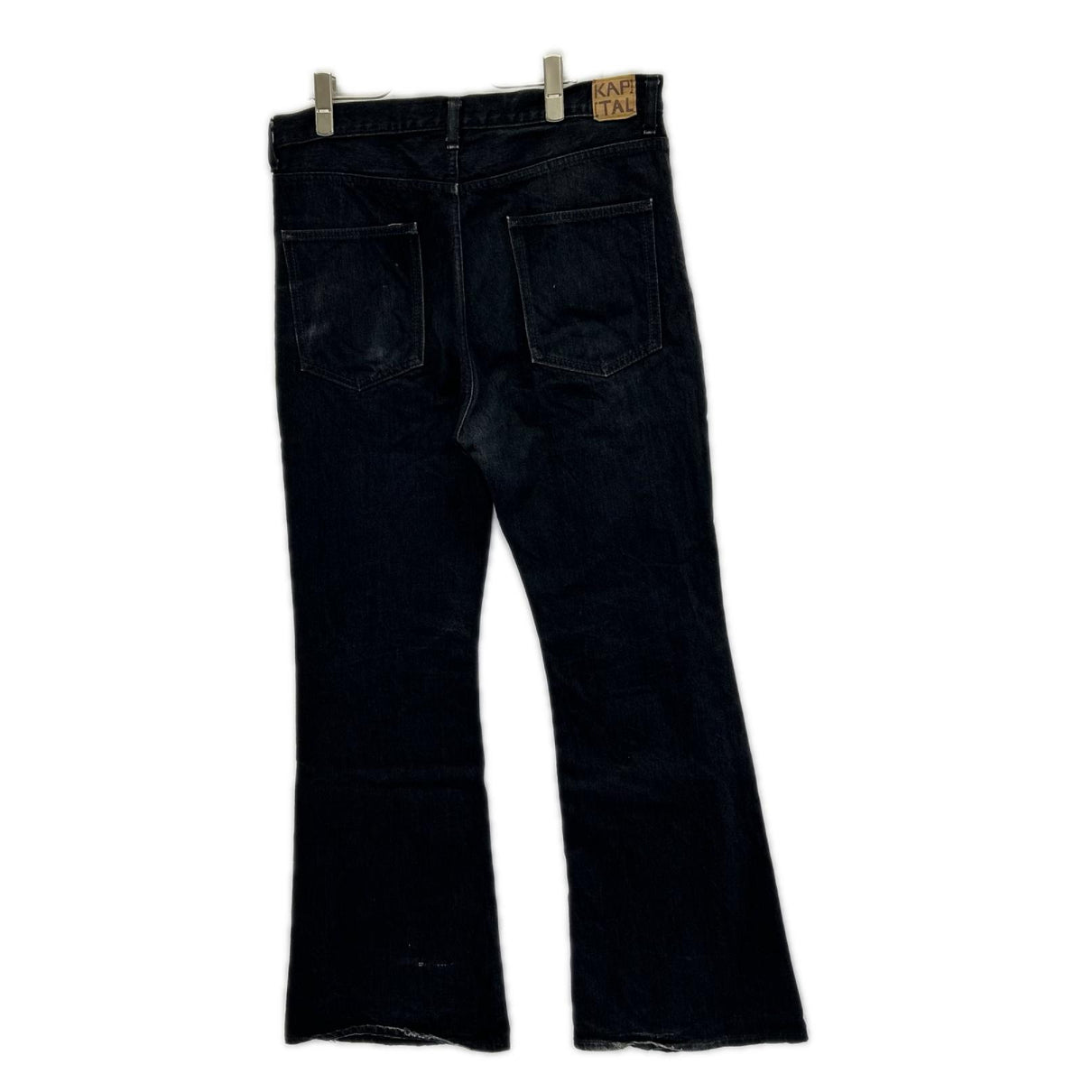 KAPITAL EK-1373 Black Bootcut Denim Bottoms