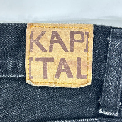 KAPITAL EK-1373 Black Bootcut Denim Bottoms