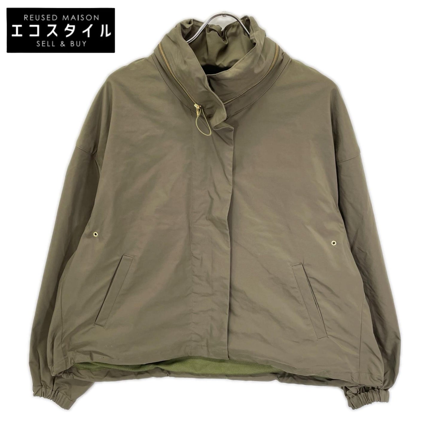 Deuxieme Classe ドゥーズィエムクラス 【MUSE】カーキ WASHED STAND ZIP ブルゾン ジャケット ジャケット