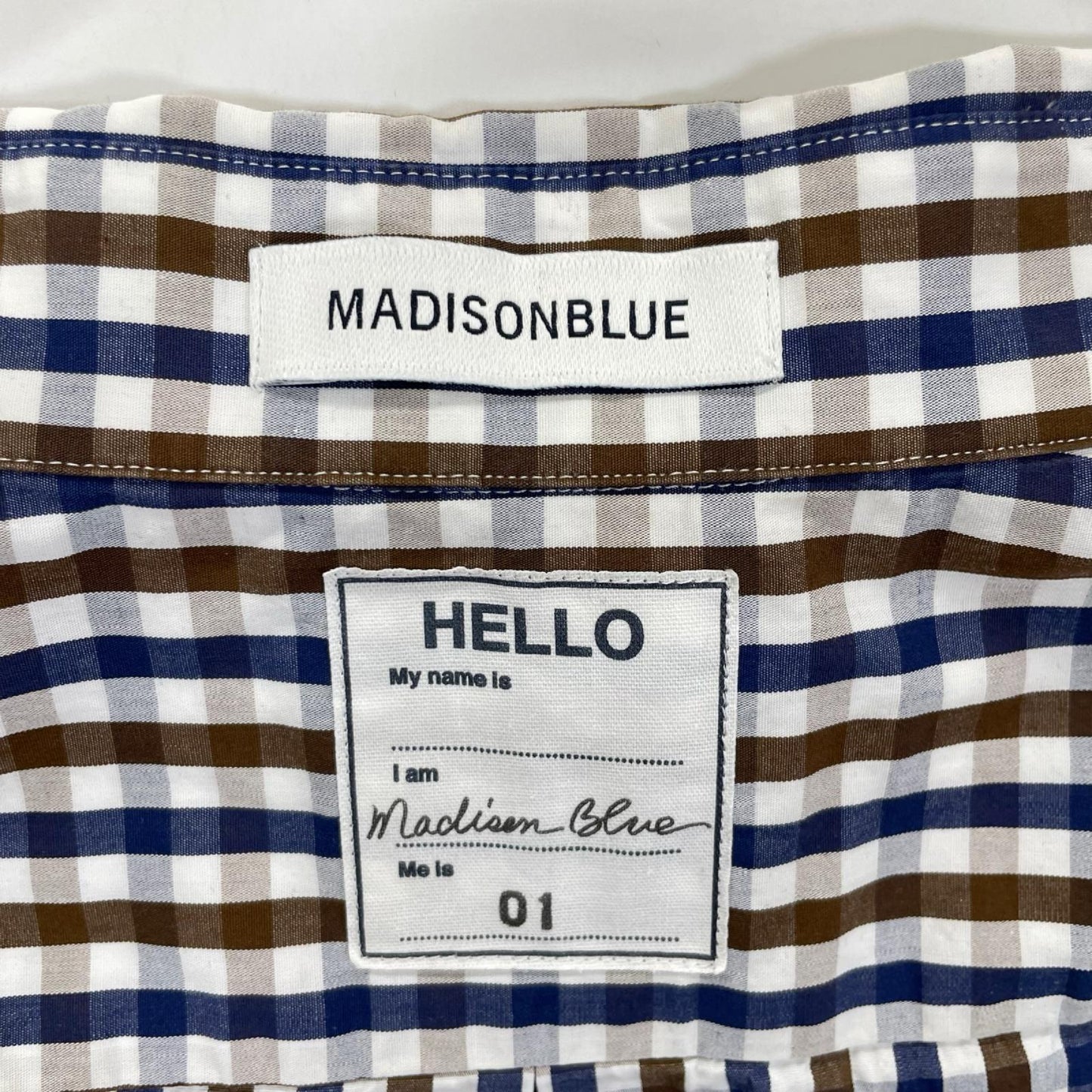 MADISON BLUE マディソンブルー MB231-5011 B.D. SH M.GINGHAM ボタンダウンシャツ トップス