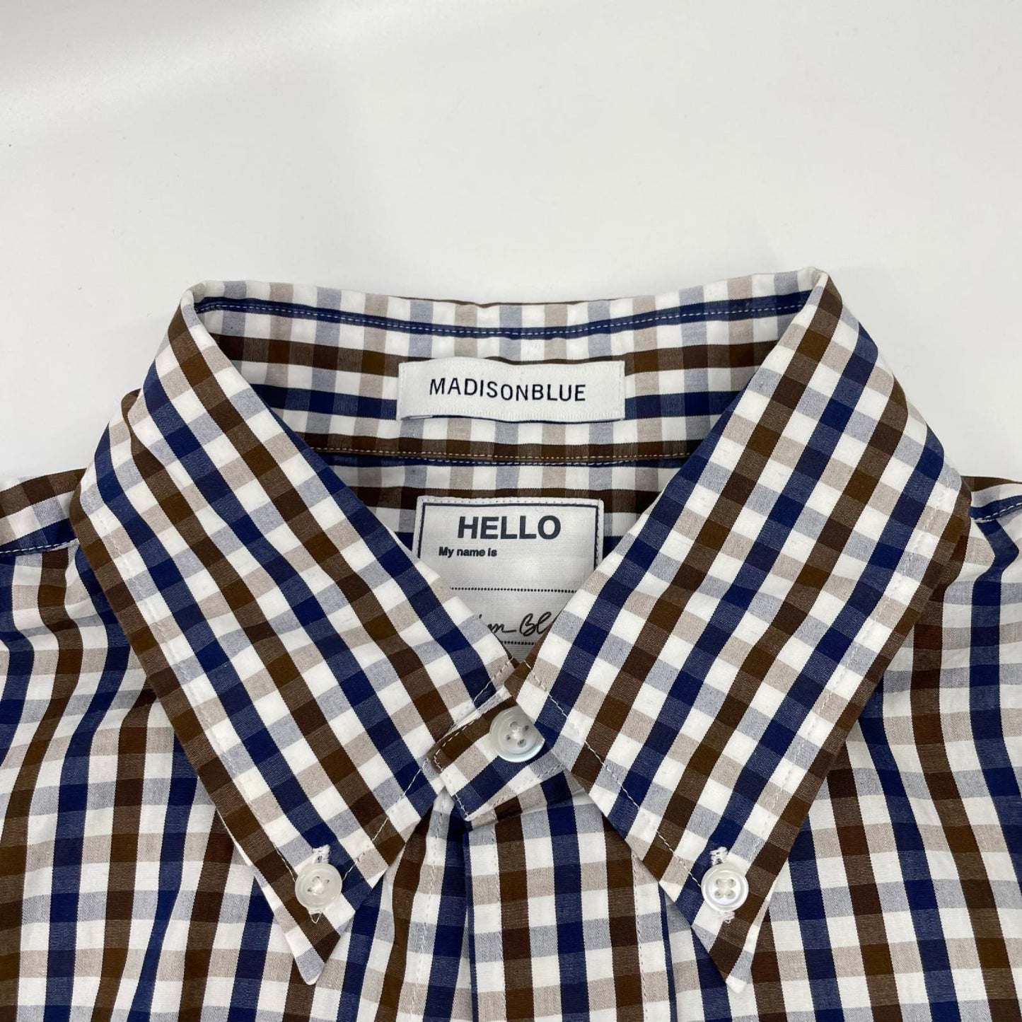 MADISON BLUE マディソンブルー MB231-5011 B.D. SH M.GINGHAM ボタンダウンシャツ トップス