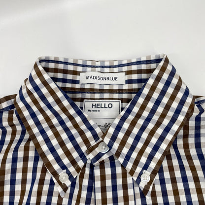 MADISON BLUE マディソンブルー MB231-5011 B.D. SH M.GINGHAM ボタンダウンシャツ トップス