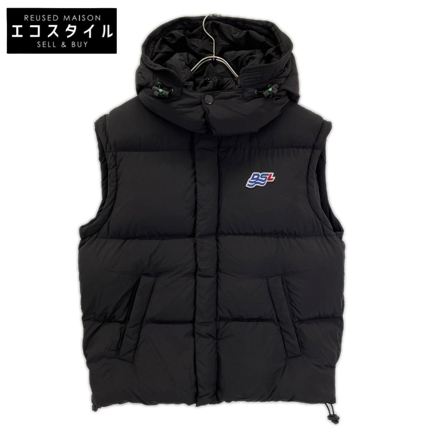 DIESEL ディーゼル A03739 ブラック ナイロン ダウンベスト ジャケット