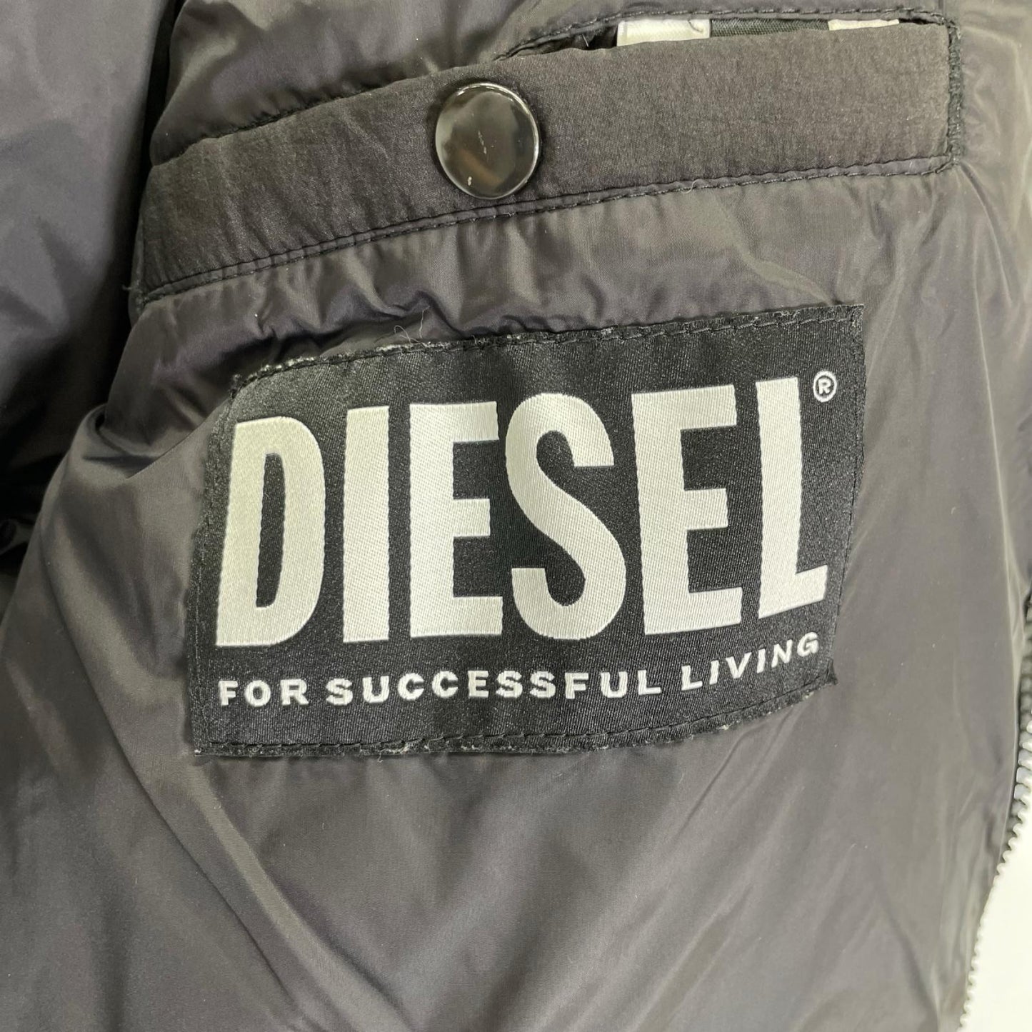 DIESEL ディーゼル A03739 ブラック ナイロン ダウンベスト ジャケット
