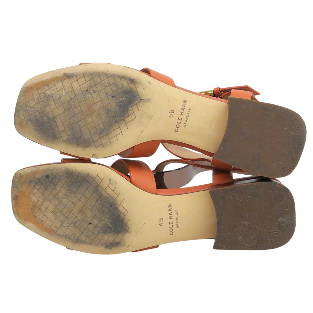 COLE HAAN コールハーン 美品 リアナ リンク サンダル シューズ レディース テラコッタ 6B W32907 シューズ