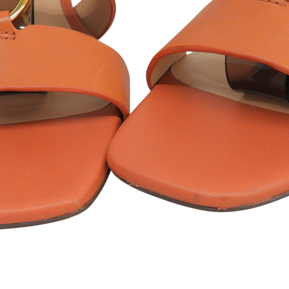 COLE HAAN コールハーン 美品 リアナ リンク サンダル シューズ レディース テラコッタ 6B W32907 シューズ