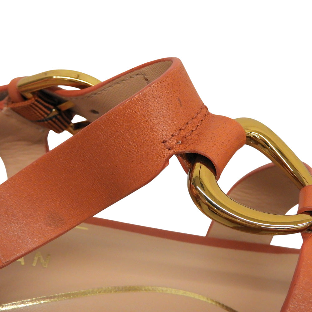 COLE HAAN コールハーン 美品 リアナ リンク サンダル シューズ レディース テラコッタ 6B W32907 シューズ