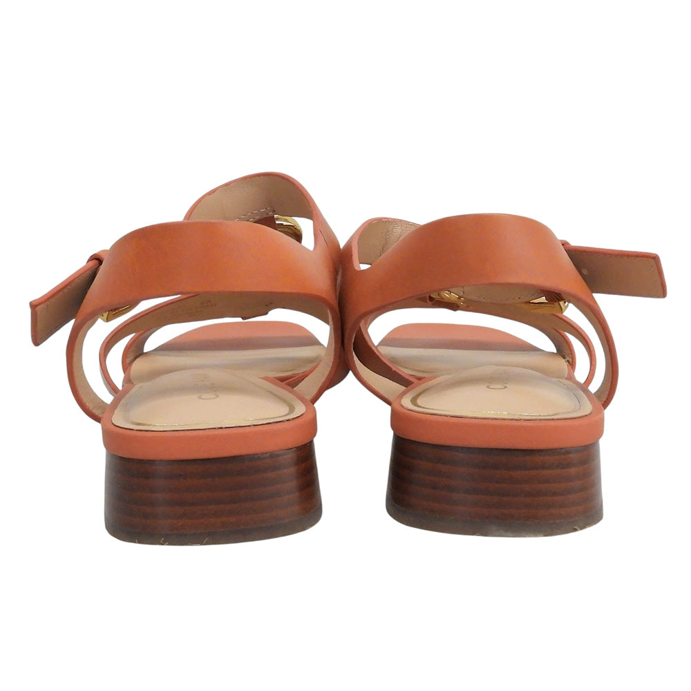 COLE HAAN コールハーン 美品 リアナ リンク サンダル シューズ レディース テラコッタ 6B W32907 シューズ