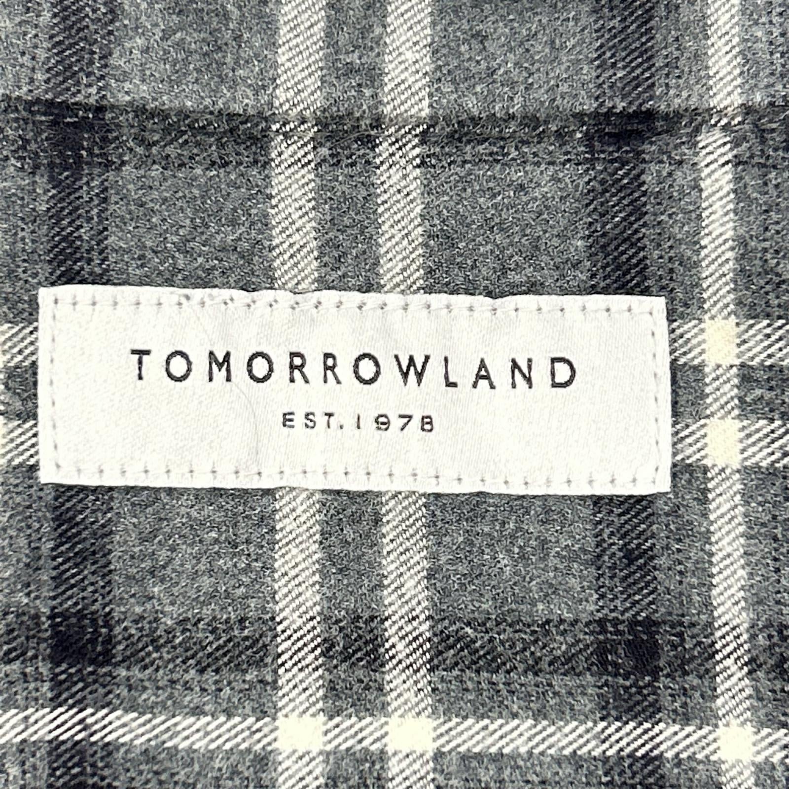 TOMORROWLAND トゥモローランド 63013501305 グレー コットンネル ワイドスプレッドカラーシャツ トップス