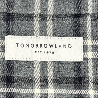 TOMORROWLAND トゥモローランド 63013501305 グレー コットンネル ワイドスプレッドカラーシャツ トップス