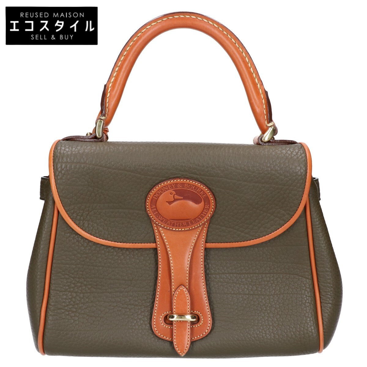 dooney&bourke ドゥニー&バーク ダックロゴ レザーフラップ ハンドバッグ