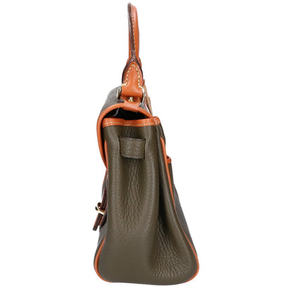 dooney&bourke ドゥニー&バーク ダックロゴ レザーフラップ ハンドバッグ
