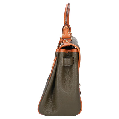 dooney&bourke ドゥニー&バーク ダックロゴ レザーフラップ ハンドバッグ