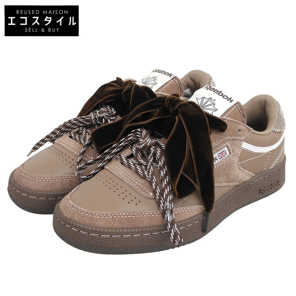 Reebok リーボック 美品 CLUB C 85 Vintage スニーカー シューズ レディース ブラウン 23.5cm RB00093 R00112 シューズ