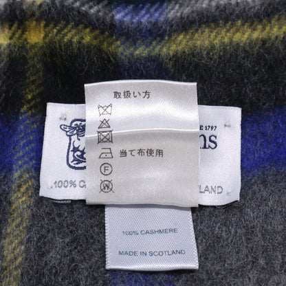 Johnstons ジョンストンズ 【新品同様】タータンチェック カシミヤ フリンジ ストール