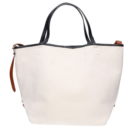 Max Mara マックスマーラ ロゴ キャンバス/レザー 2WAY トートバッグ