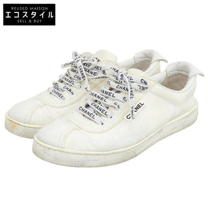 CHANEL シャネル ココマーク キャンバス ローカット スニーカー シューズ レディース ホワイト 38 G34085 シューズ