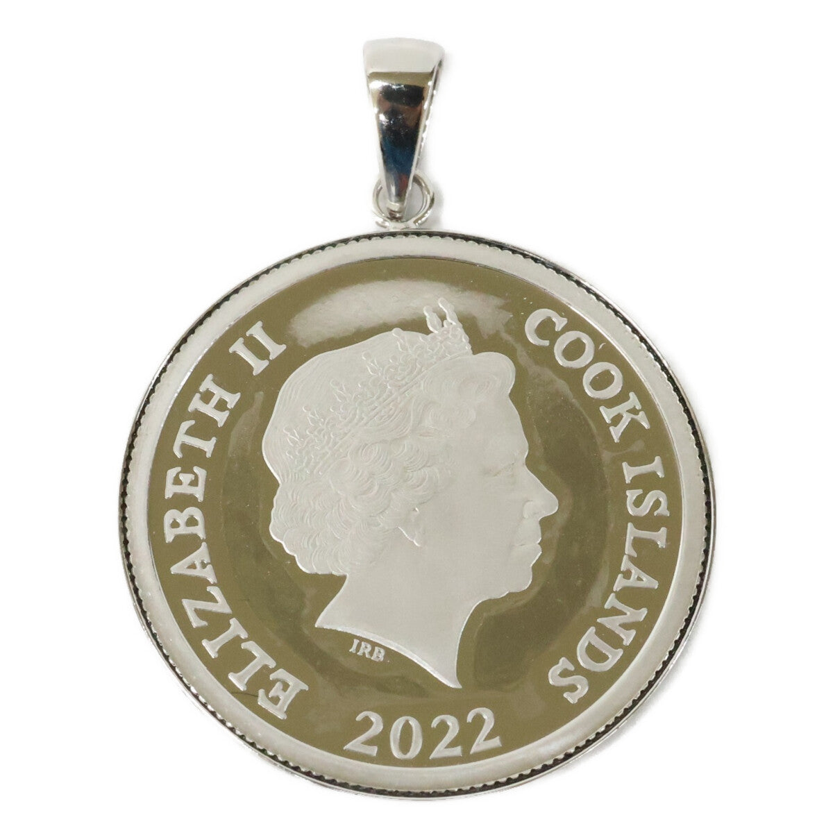 QVC QVC 純プラチナ/Pt900 ローズ＆エリザベス2世2022年20ドルコイン 1/10oz ペンダントトップ