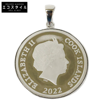 QVC QVC 純プラチナ/Pt900 ローズ＆エリザベス2世2022年20ドルコイン 1/10oz ペンダントトップ