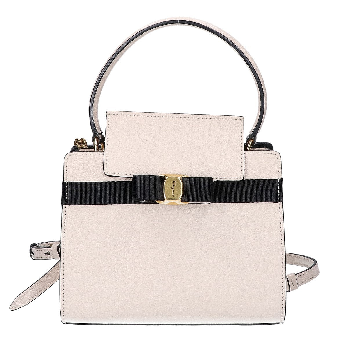 SalvatoreFerragamo サルバトーレフェラガモ 美品 FZ-21 1282 ヴァラ 2WAY ショルダーバッグ ハンドバッグ