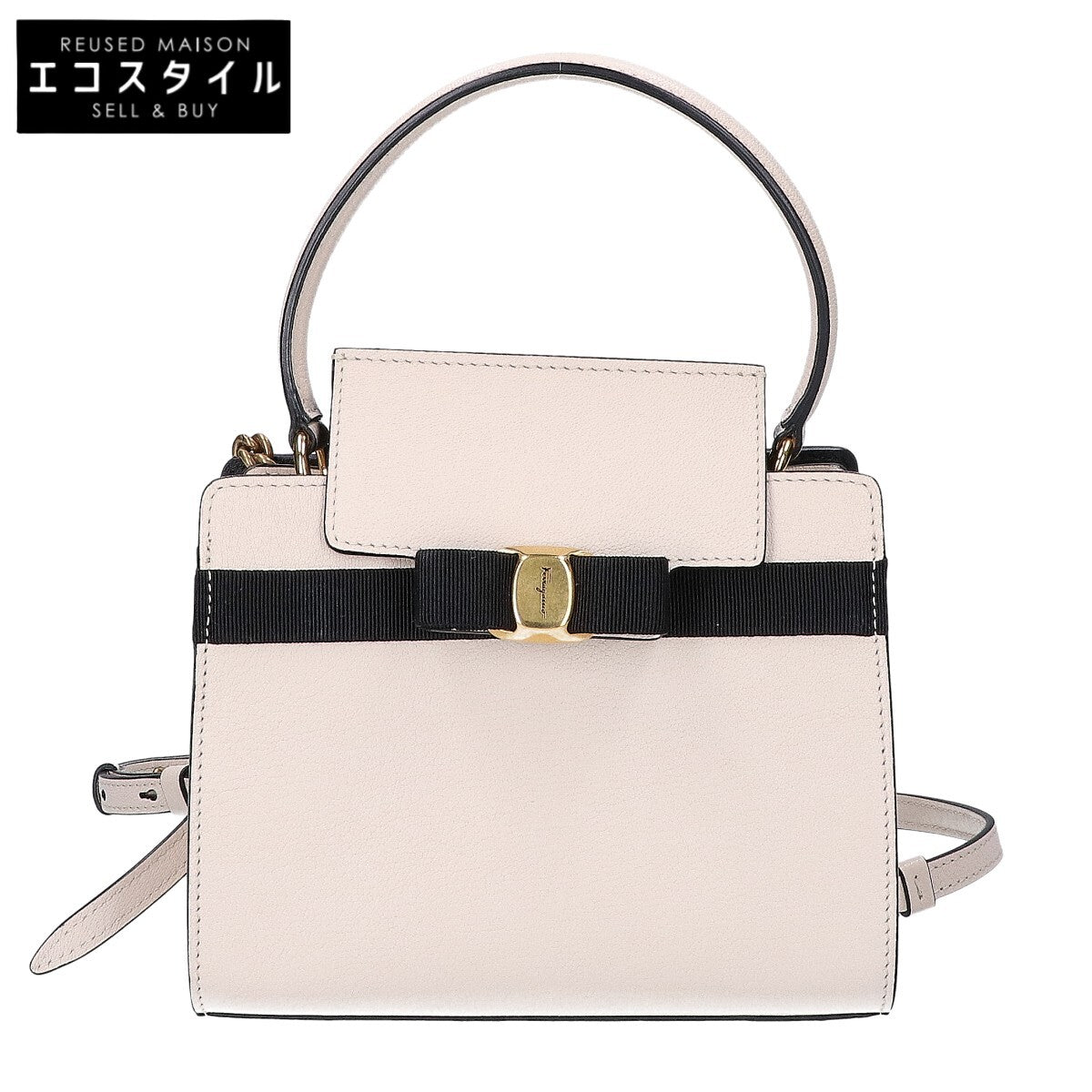 SalvatoreFerragamo サルバトーレフェラガモ 美品 FZ-21 1282 ヴァラ 2WAY ショルダーバッグ ハンドバッグ