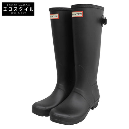 HUNTER ハンター 美品 WFT1001RMA WOMENS ORIGINAL TALL BOOT レインブーツ レディース ブラック 38 シューズ