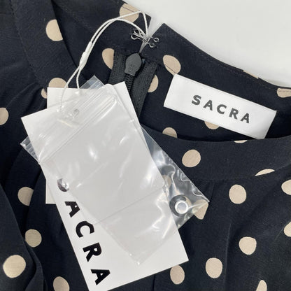 SACRA サクラ 124527041 ブラック ポルカドッツ ワンピース ワンピース