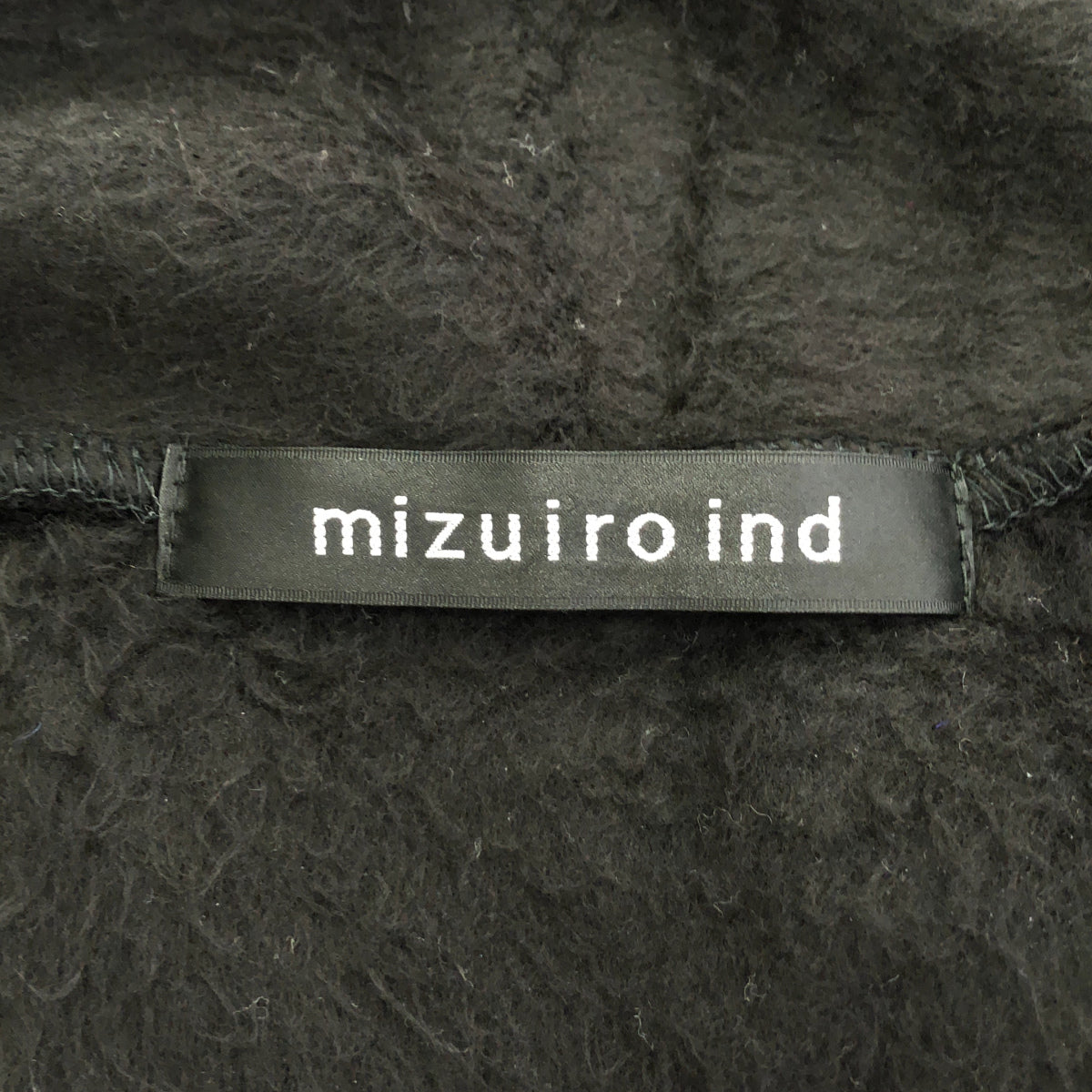 mizuiro ind ミズイロ インド ブラック ショールカラーガウンコート トップス