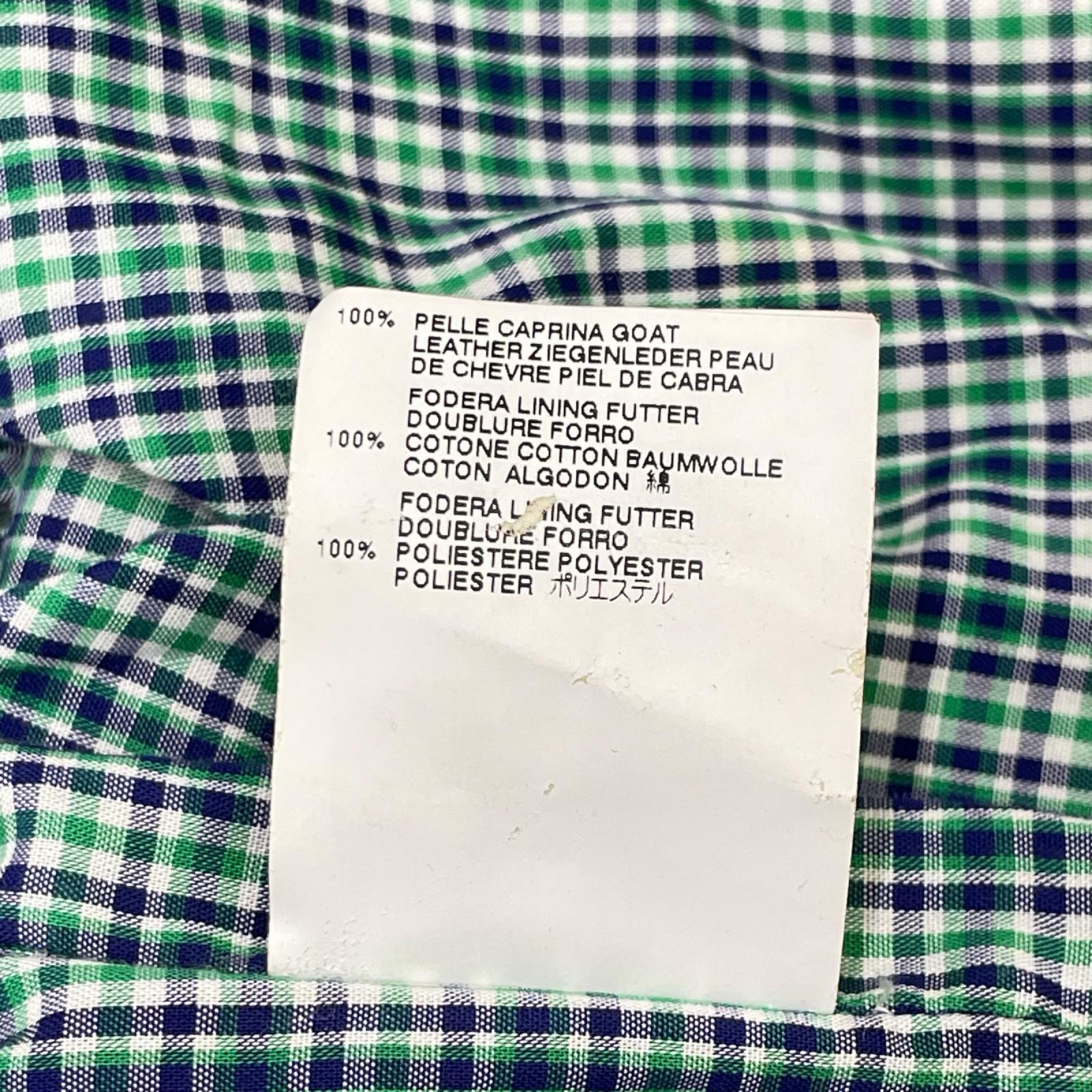 DSQUARED2 ディースクエアード 01年製 74AM249 ブラウン ゴートレザーシングルライダースジャケット ジャケット